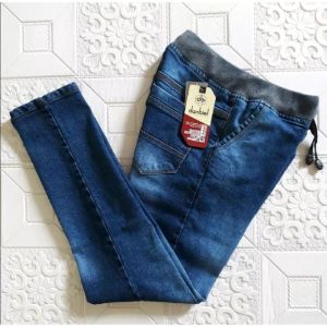 Celana Jeans Panjang Pria: Celana Panjang Jeans Pinggang Karet Bisa C.O.D Bayar di Tempat