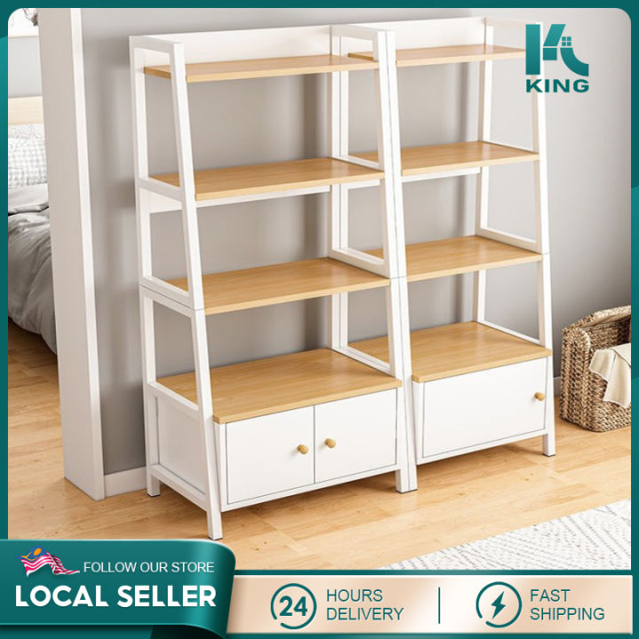5 Tier Multipurpose Storage Rack With Drawer Living Room Storage Shelf