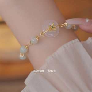 Trường An Du Tự Nhiên Vòng Tay Ngọc Hetian Cho Nữ Thanh Lịch Sang Trọng Độc Đáo Hòa Bình Thiết Kế Khóa Thiết Kế Ban Đầu Phụ Kiện Lý Tưởng Quà Tặng Cho Ngày Lễ Tình Nhân