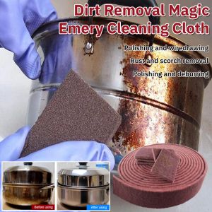 Dirt Removal Magic Emery Cleaning Cloth Pot Rust Removal Artifact Nano Sponge Kitchen Dishwashing Brush Scouring Pad