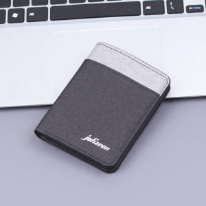 Ví Vải Nam Tích Hợp Đựng Thẻ Siêu Mỏng Mềm Vải Dọc Phong Cách Da Kẹp 5 Khe Cắm Thẻ Kẹp Tiền Ngắn