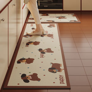 VIKAMA 1/2pcs Charming Cartoon Floor Mats Water-Absorbing Non-Slip Bathroom Kitchen and Hallway Rug Set for Home Decoration