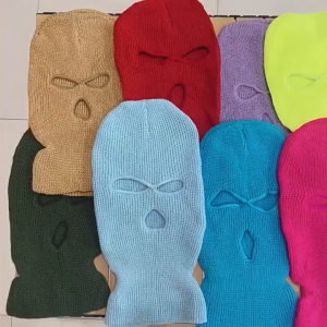 (Ready Stock) 3 Holes Ski Cycling Balaclava Hood Cap Full Face Mask Cosplay Costume Halloween Party Cap Photography