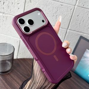 Luxury 2-in-1 Matte For Magsafe Magnetic Wireless Acrylic Case For iPhone 17 16 15 14 13 Pro Max Magnetic Shockproof Phone Cover