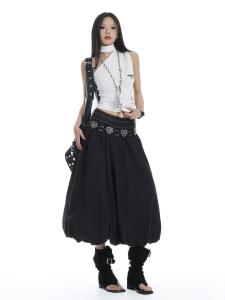 กระโปรงทรงบ็อกเซอร์สีดำ ทรงเข้ารูป ความยาวปานกลาง กระโปรงทรงเอ สำหรับผู้หญิง ทรงเข้ารูป สไตล์ฤดูใบไม้ผลิ 2025