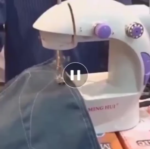 Mesin Jahit Mini Portable SM-202A Dengan Lampu LED + Pedal + Adaptor Sewing Machine Elektrik Alat Jahit Praktis - HOMIA