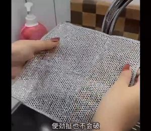 Kain Lap Ukuran 20x20cm Kain Lap Dapur Kawat 2 Sisi Halus Untuk Mangkok Panci