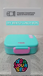 My Style TM 1510 C DIY Bento Lunch Box with Spoon & Fork for Girls - Kotak Bekal dengan Sendok dan Garpu