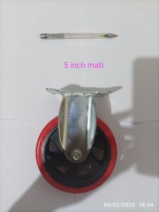 Roda PU Trolly 5 inch Heavy Duty / Roda Etalase Taiwan