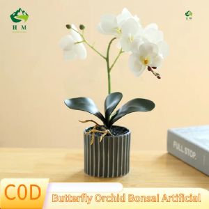 【C0D】8 flower butterfly orchid bonsai creative artificial flower home decoration simulation flower