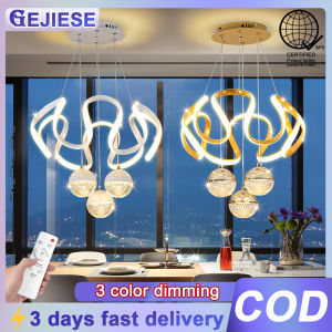 GEJIESE 45W 80W white chandelier light modern design golden chandelier high ceiling low ceiling dinning drop lights pendant light for living room dinning room