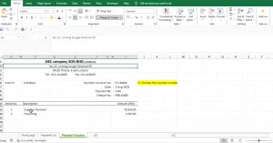 Automate Payment voucher Template SME - Fast & Easy to use Payment Voucher Baucar Bayaran 付款凭证