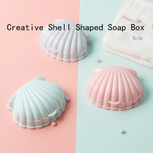 Creative Shell-Shaped Dust-Proof Soap Storage Box Household High-Quality Plastic Draining Soap Box
