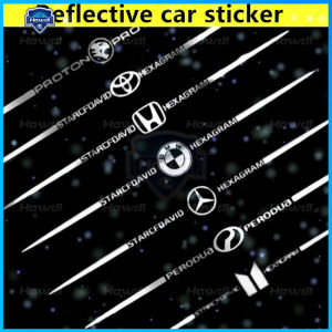 1PC Laser white stickers Reflective Car Logo Stickers car decoration stickers with car logo