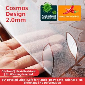 Waterproof and Oil-Resistant Round Tablecloth Transparent PVC