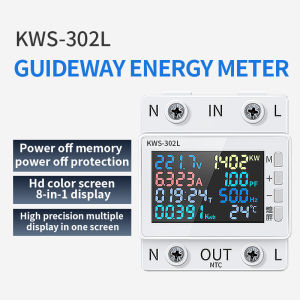 Wifi Smart Power Meter 8 in 1 Energy Meter Color Screen Phone Remotely APP Control AC 170V~270V Power Voltage Amps Watt Kwh Mete