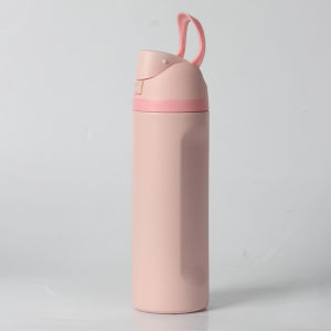 Insulated Water Bottle with Straw 24 OZ Stainless Steel Thermos with Lid BPA Free Sports Water Bottle for Hot and Cold Drinks