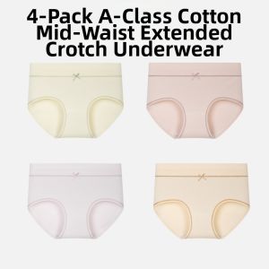 Hip Coverage Mid-waist Cotton Underwear