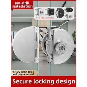 Keyless Password Glass Door Lock No-Drilling