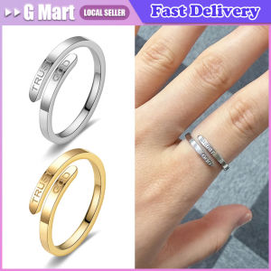 Chic Free Personalized Engraved Name Rings for Women Size Adjustable Simple Stainless Steel Custom Anniversary Gifts Jewelry