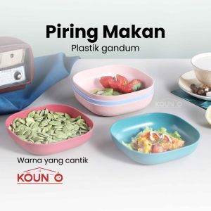 Piring Persegi Kecil, Piring Buah, Piring Sayur, Piring Makanan Ringan, Piring Plastik Mini, dan Bahan Jerami Eco-Friendly