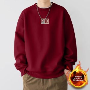 JIANMUJI | Round Neck Loose Casual Long Sleeve Basic Sweatshirt
