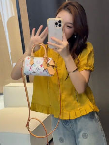 Loose Fitting New Summer Shirt with Lace Design Cover Belly Versatile Age Reduction Top Trendy Womens Business Casual Shirt