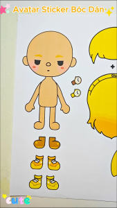 (115B)Bộ Avatar Sticker đồ chơi bóc dán trò chơi bóc dán phát triển trí tuệ cho bé