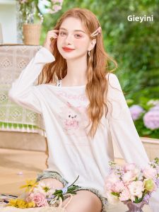 HEYINI | Áo Thun Dài Tay Elegent Trễ Vai Dễ Thương Chống Nắng