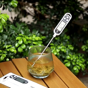 ที่วัดอุณหภูมิอาหาร ดิจิตอล เครื่องวัดอุณหภูมิอาหารแบบจุ่ม แสตนเลสฟู้ดเกรด เทอร์โมมิเตอร์วัดอุณหภูมิ