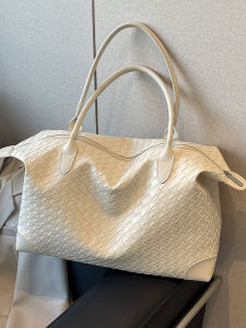 Large Capacity Tote Bag Womens Korean Fashion Trendy Single Shoulder Bag Commuter Bag Handheld Versatile Summer High-End