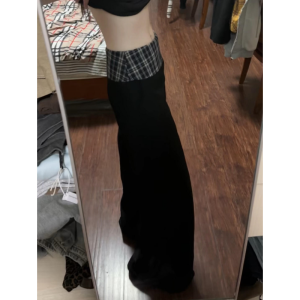 Quần Ống Rộng Kẻ Sọc Dài Đến Sàn Cỡ Lớn Cho Nữ Quần Ống Rộng Thường Ngày Thiết Kế Quần Ống Rộng Thoải Mái Quần Dài