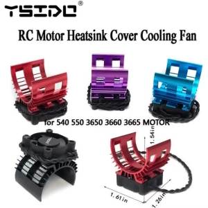 RC Electric Car Motor 540 550 3650 3660 3665 Brushless Motor Heatsink Cover Cooling Fan for 1/10 1/12 Wltoys 124017 124016 Parts