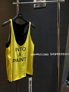 Slim Fit American Retro Digital Print Workwear Strap Vest Women Summer New Spicy Sleeveless Top Polyester Fiber round Neck