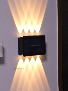 【Malaysia Stock】LED Outdoor Solar Wall Lights Lampu Waterproof Automatic Sensor Up and Down Lighting Fence Warm Light