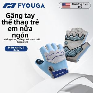 FYOUGA | Găng Tay Thể Thao Chống Trượt Ngón Lửng cho Bé Dùng Ngoài Trời Đi Xe Đạp Tự Vận