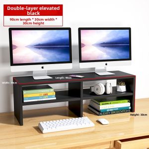 Dual Monitor Height Increasing Storage Desktop Base