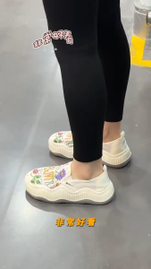 Joy&Mario Womens Loafers Platform Wave Shoes Canvas Slip-on Casual Shoes Cartoon Womens Shoes
