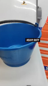 Nasara Heavy Duty PVC Yellow Blue Cement Bucket Pail With Metal / Plastic Handle Baldi Simen