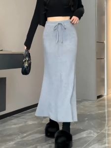 Dream clothes🎃กระโปรงเอวสูงเก็บพุง✨กระโปรง กระโปรงทรงเอหางปลา ทันสมัยและอเนกประสงค์ ขนาดกลางและยาว กระโปรงทรงสะโพก