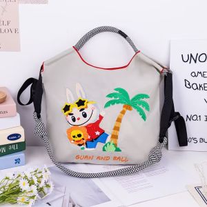 Embroidered Waterproof Shopping Bag Crossbody Bag Casual Versatile Single Shoulder Sling Bag for Women Summer 2025 Nylon Material