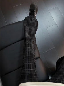Quần Dài Mỏng Thoáng Đãng In Plaid Tie-dye Vintage Phong Cách Mùa Hè