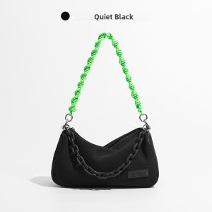 MABULA | Mabula Pink Casual Underarm Bag Womens Handbag Fashionable Versatile Crossbody Bag Modern Neutral Style Soft Polyester Lining