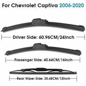 Car Wiper For Chevrolet Captiva 2006-2020 Front & Rear Wiper Blades Set Car Wiper Blade Windscreen Auto Wiper Blades
