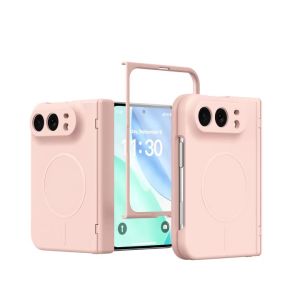 szhaiyu | For iPhone Duo iPhone 18 Fold Matte Magnetic Mobile Case With Screen Protector Glass All-inclusive PC Skin Feel Frosted Cover