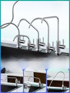 Pure Water Stainless Steel 304 Kitchen Faucet Short Bar Counter Special Home Use 2-Way Water Supply System Sink Tap