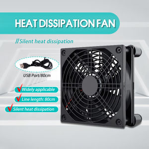 1800RPM Modem Fan WiFi Router Cooling Fan TV Box Cooler Shelf Desktop 12cm Computer USB Fan Kipas Router WiFi 机顶盒散热风扇