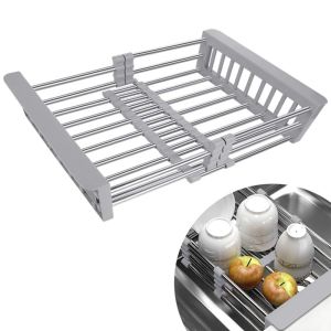 Over The Sink Dish Drying Rack Expandable Over Sink Grill Telescopic Drain Basket Kitchen Rack Drain Basket Sink Drying Rack