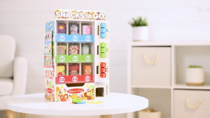 Melissa & Doug Sort Stock Select Wooden Vending Machine Play Set-Age 3+ Learning Toy for Kids