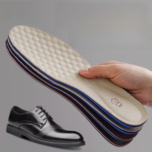 XIANZHAO | Mens Casual Thickened Leather Shoe Inserts Breathable Absorbent Anti-Odor Comfortable For Long Time Standing Summer Pain Relief
